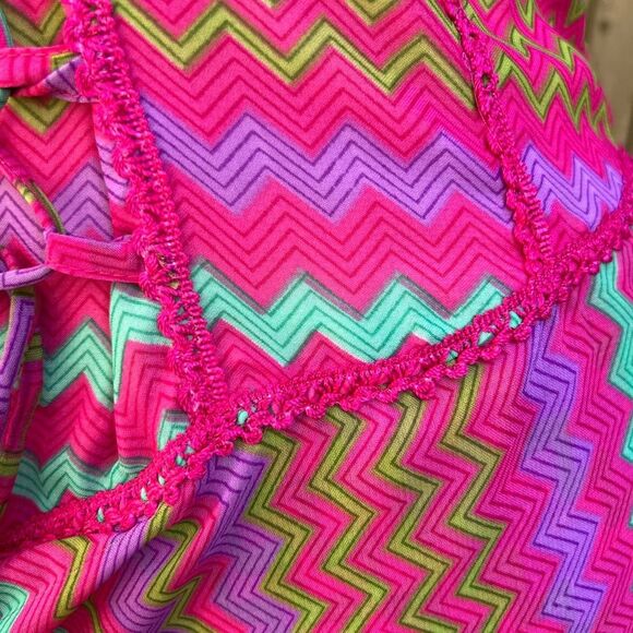 🦋**** Colors Of India Vibrant Zigzag Lace-Up Dress (AA2) - Picture 8 of 14